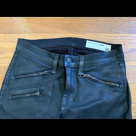 Rag & bone coated black pants size 25 - Picture 4 of 5